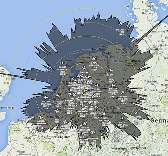 Receive data from airplanes with an €15 euro ADS-B receiver